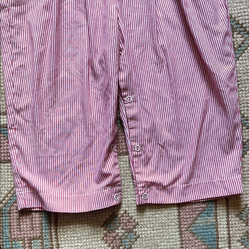 Banana Split Red and White Striped Romper with Peter Pan Collar - size 24 mos - Picture 4 of 6